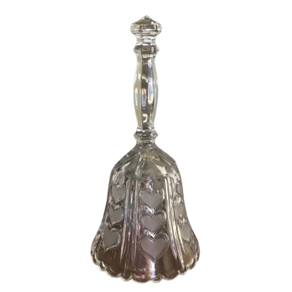 🎒BTS SALE📚 Vintage Crystal Hand Bell with Hearts